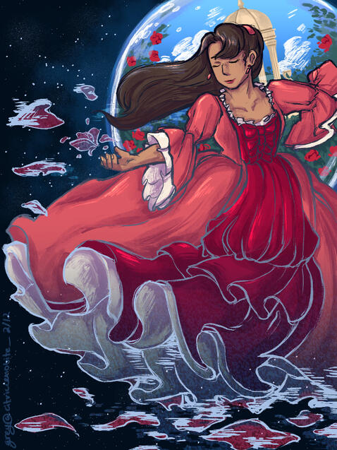 May the Ballroom Remain Eternal - Fanart of Magnetic Rose from Katsuhiro Otomo's Memories. February 2022.